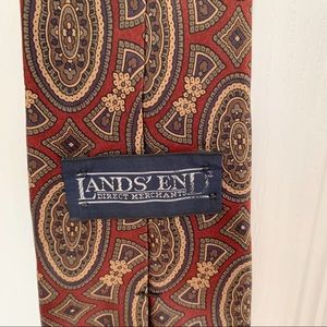 Land’s End burgundy and tan tie